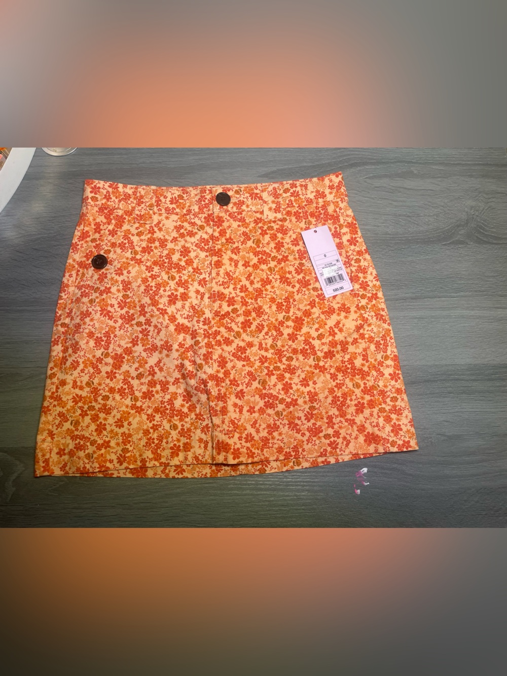 wild fable Orange Floral Mini Skirt